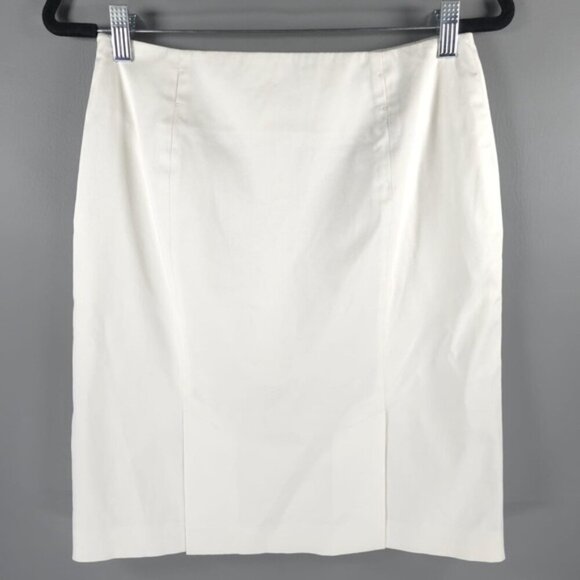MaxMara Portugal 🇵🇹 Made 11010492 Lined‎ White Skirt with Pockets Back Slit 6